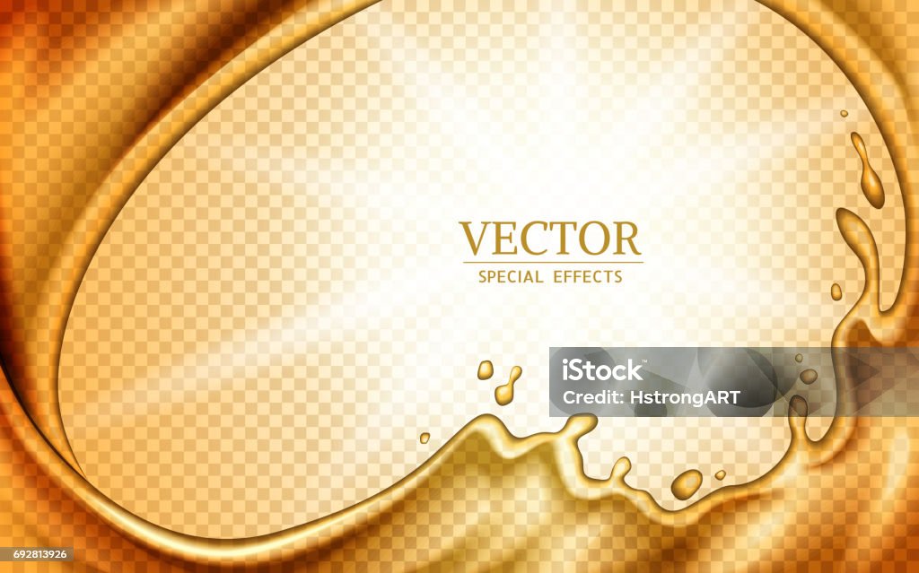 Golden Liquid Vector Golden Liquid Elements Stock Illustration - Download Image Now - Acid ...