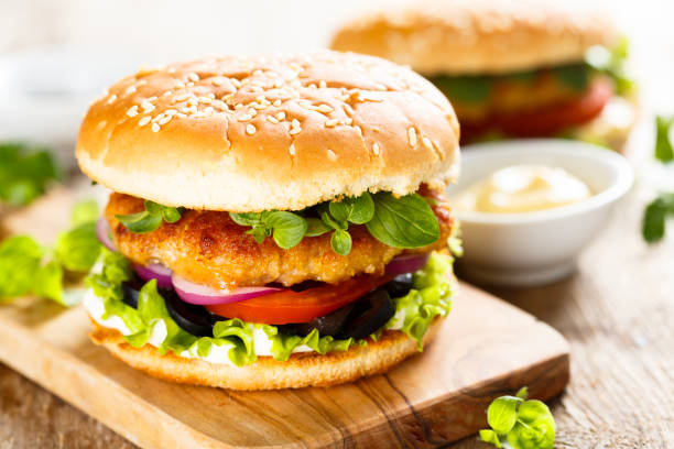 910+ Red Chicken Burger Stock Photos, Pictures & Royalty-Free Images ...