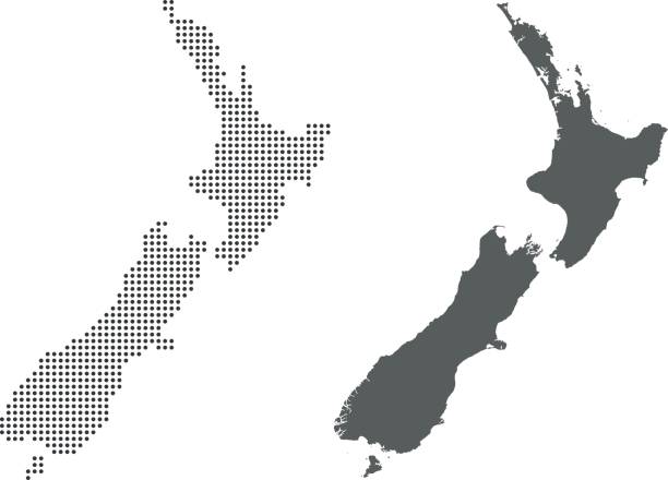 New Zealand map vector map of New Zealand new zealand stock illustrations