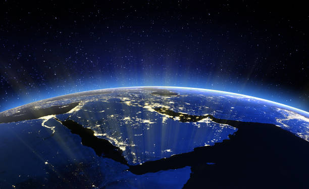 Middle East. Elements of this image furnished by NASA