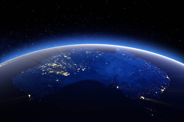 澳大利亞。這幅圖像由美國國家航空航天局提供的元素 - 雪梨 澳洲 插圖 個照片及圖片檔