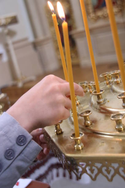 istock Burning candles in a church 692852856