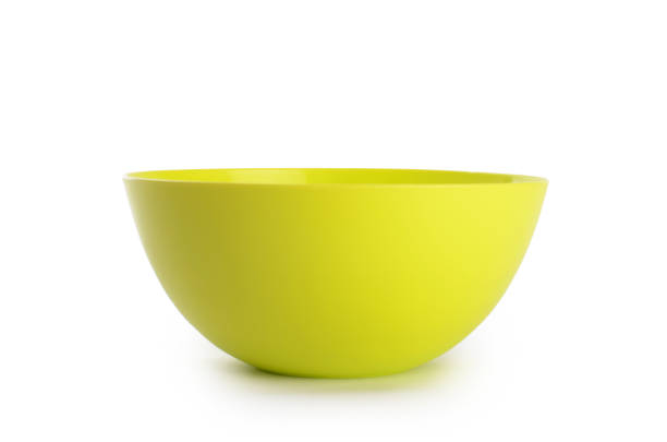 istock Plastic colorful plates isolated on white 692858464