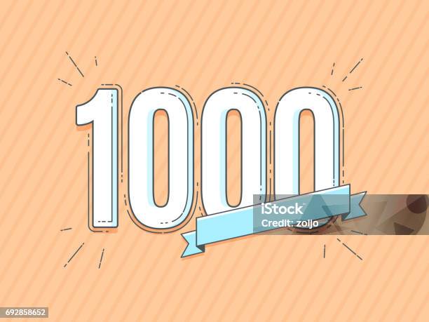 Thousands Vector Thousand Stock Illustration - Download Image Now - Number 1000, Social ...