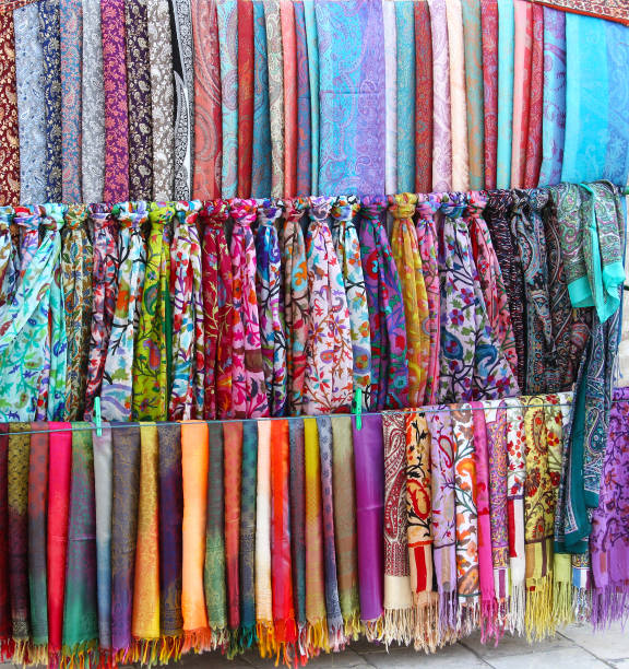 istock handmade fabric of different colors on showcase 692859208