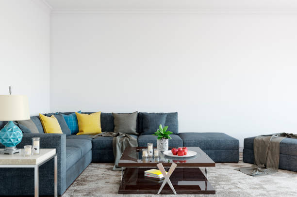 istock mock up wall interior. Scandinavian style. Wall art. 3d rendering, 3d illustration 692865434