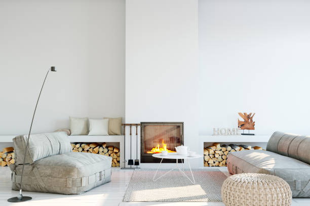 istock mock up wall interior. Scandinavian style. Wall art. 3d rendering, 3d illustration 692865446