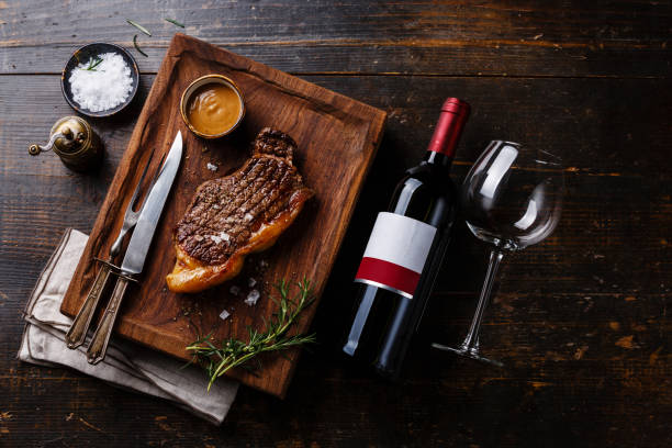 istock Grilled Steak with Peppercorn sauce and Red wine 692865502