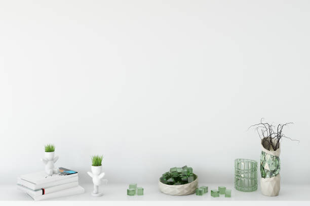 istock mock up wall interior. Scandinavian style. Wall art. 3d rendering, 3d illustration 692865514