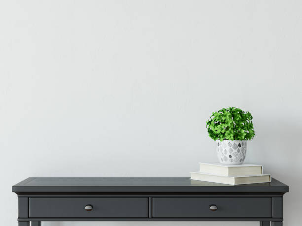 mock up wall interior. Scandinavian style. Wall art. 3d rendering, 3d illustration