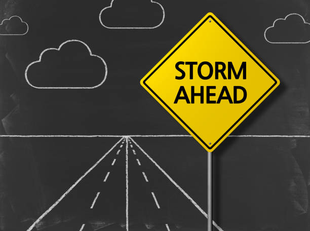 istock Storm Ahead - Business Chalkboard Background 692869094