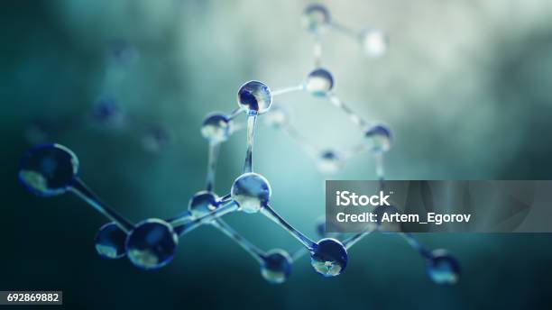 Science Background With Molecules And Atoms Stock Photo - Download Image Now - Molecule, Chemistry, Chemical