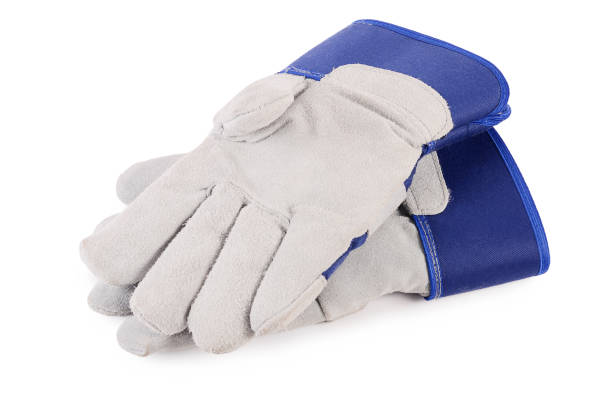 istock Working mens gloves on white background 692873306