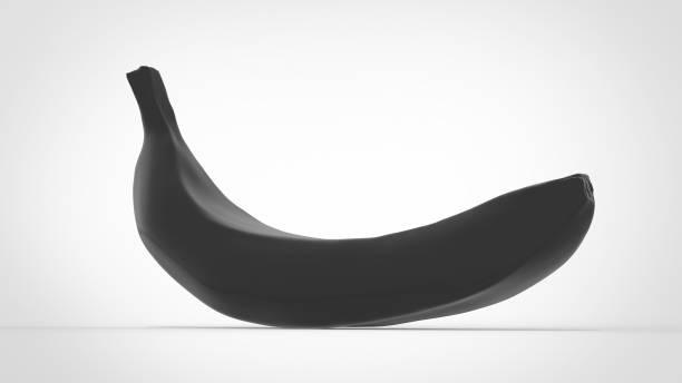 istock Black Black banana against white backgroundd 692876980