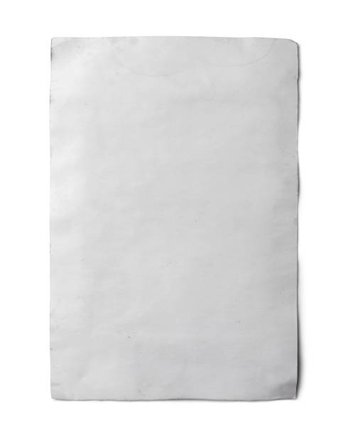alte papier auf weißem hintergrund - schatten im mittelpunkt fotos stock-fotos und bilder