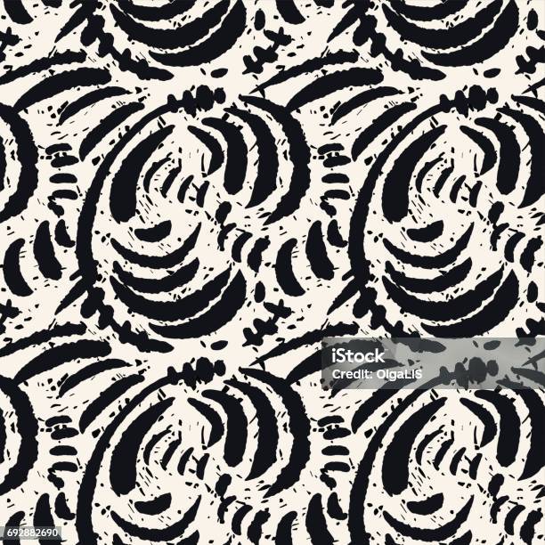 Pattern Ink Doodle Seamless Brushpen Doodle Pattern Grunge Texturetrendy Modern Ink ...