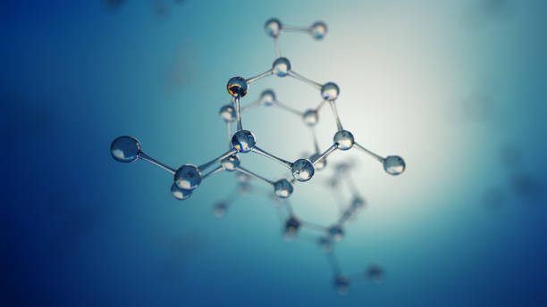 istock 3d illustration of glass molecules. Atoms connection concept. Abstract science background. 692883222