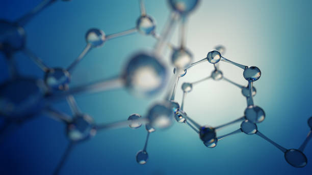 istock 3d illustration of glass molecules. Atoms connection concept. Abstract science background. 692883286