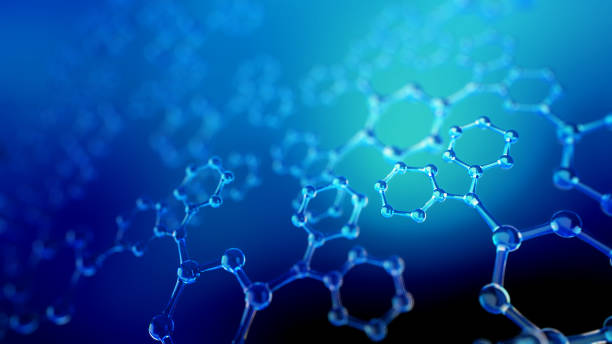 istock 3d illustration of glass molecules. Atoms connection concept. Abstract science background. 692884146