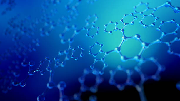 istock 3d illustration of glass molecules. Atoms connection concept. Abstract science background. 692885582