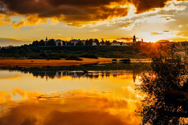 istock town at sunset 692886634