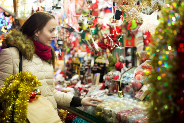 istock Female customer at the Christmas Fair 692888810