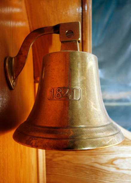 istock Ship bell on a magnificent naval vessel 692892766