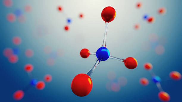 istock 3d illustration of molecule model. Science background with molecules and atoms. 692901196