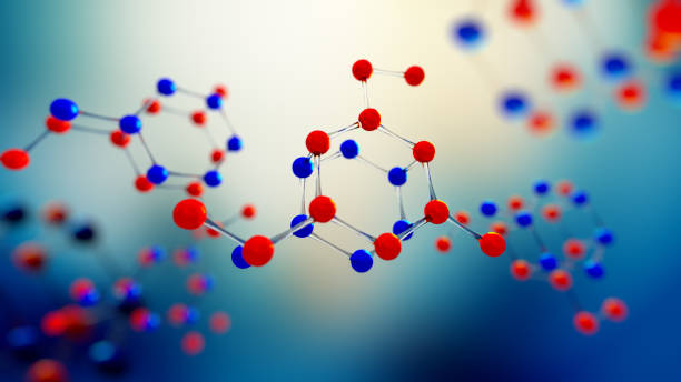 istock 3d illustration of molecule model. Science background with molecules and atoms. 692901512