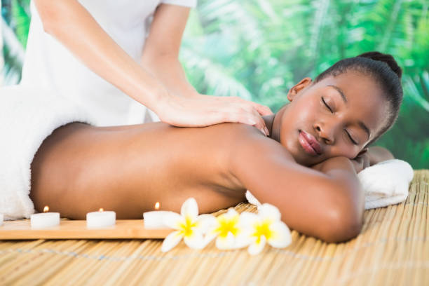istock Pretty woman enjoying a massage 692908298