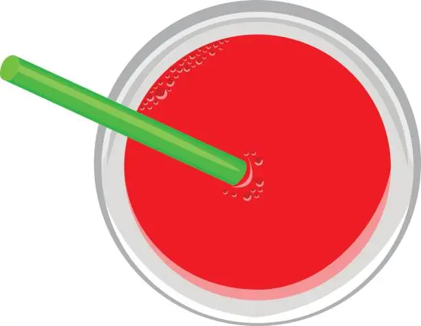 Vector illustration of Watermelon Juice