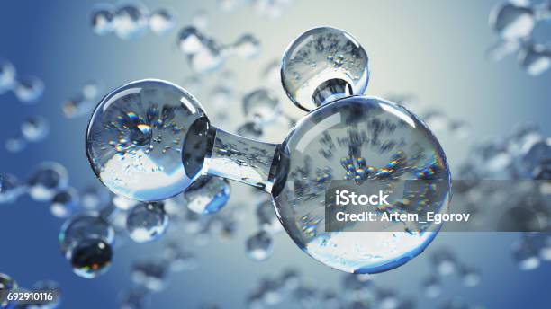 3d Illustration Mit Wassermolekül Abstrakte Molekül Mikrobiologie Oder Wissenschaft Hintergrund Stockfoto und mehr Bilder von Wasser