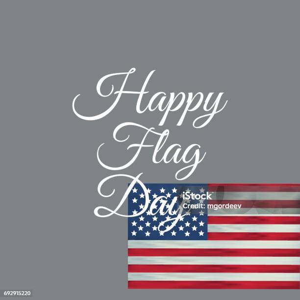 Independence Day 4 Th July Happy Flag Day Vector Background Happy Flag Day Badge Stock Illustration - Download Image Now