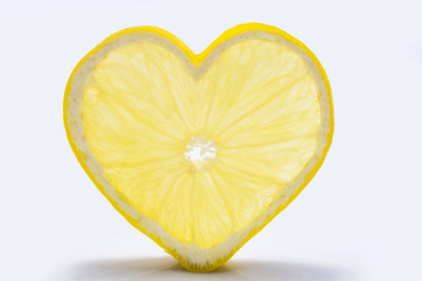 Lemon slice isolated on White Background, stock photo