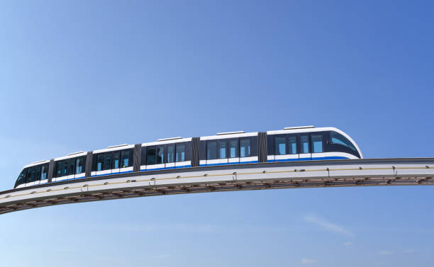 空に対してモノレール列車 - suspension railway ストックフォトと画像