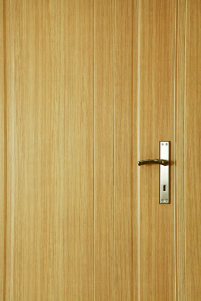 porta in legno - keyhole door wood office foto e immagini stock