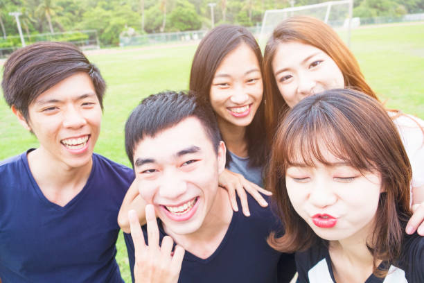 istock Group of happy friends taking a selfie 692930670