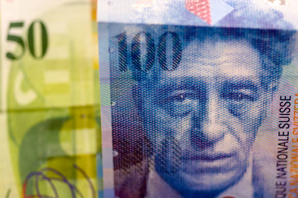 istock Close up Swiss francs currency note CHF 692954832