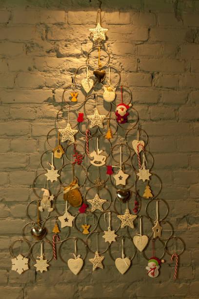 istock new-year tree from metallic rings and toys 692955066
