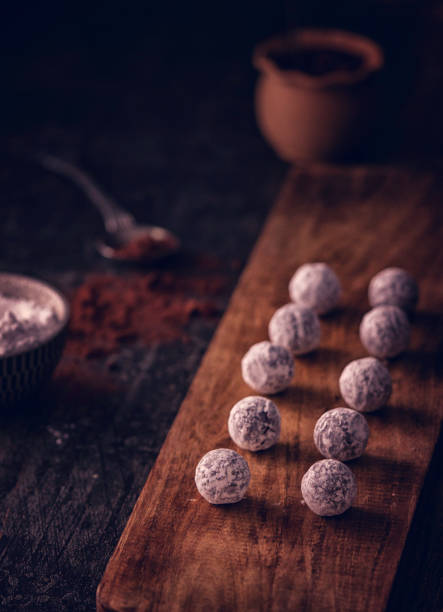 Preparing Finest Homemade Chocolate Truffle Pralines