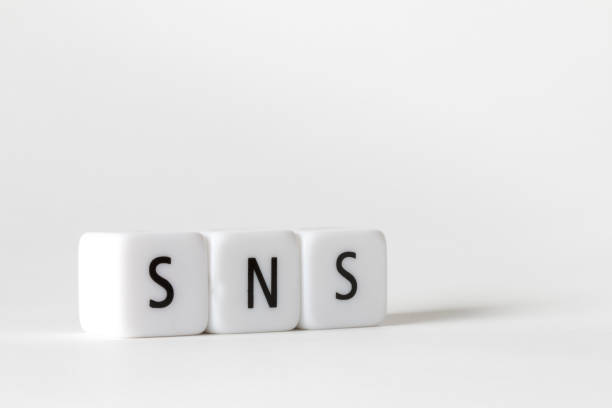 istock SNS.white cubes written as SNS,social networking service. 692962212