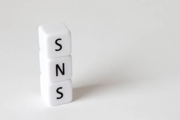 istock SNS.white cubes written as SNS,social networking service. 692962530