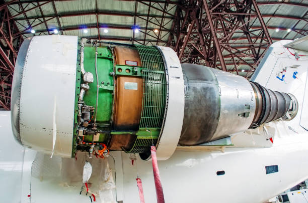 istock Engine aircraft on the tail during repair. 692962756