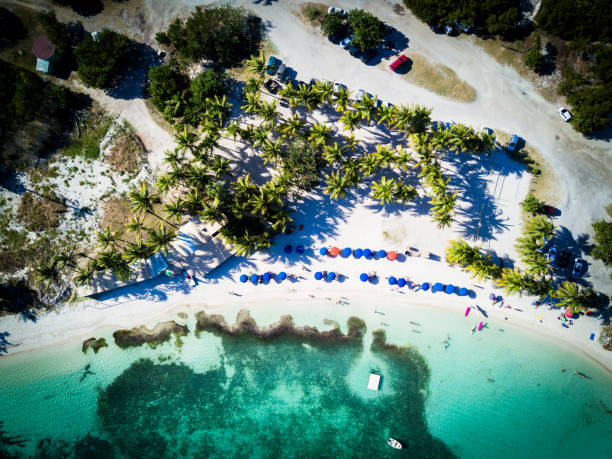 istock Tropical beach on coastline in Saint Martin 692966700