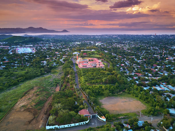 Cathedral in Managua aerial view