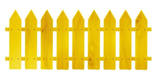 istock Wooden fence - Yellow 692972060