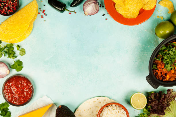 comida mexicana - chili food bowl ready to eat fotografías e imágenes de stock