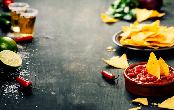 istock Nachos with Vegetables and dip 692972666