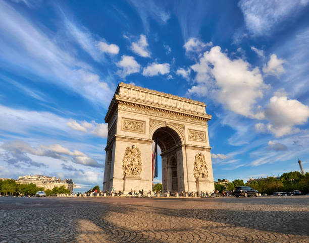 istock Arc de Triumph in Paris, France, on a bright afternoon 692973046