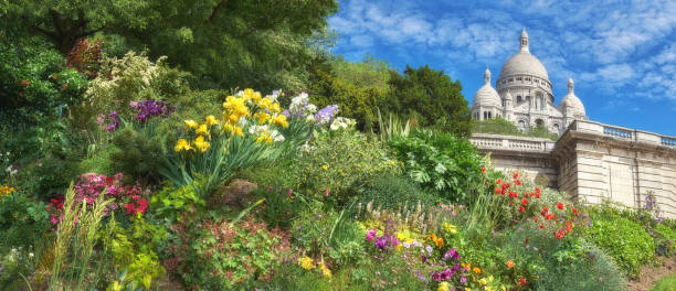 istock Sacre Coeur Cathedral in Paris, France, panoramic imaage 692973078